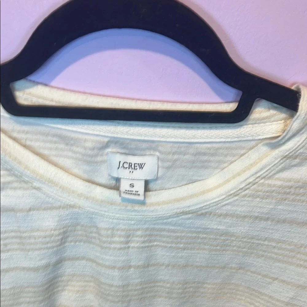 J. Crew Womens Striped Long Sleeve Crew Neck Casual Top Size‎ S
